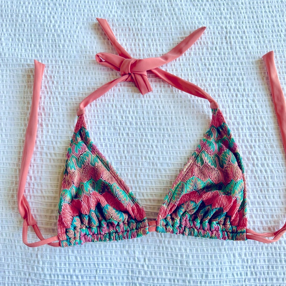 Luli Fama bikini top DD-cup multicolore and gold